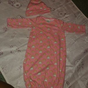 Df aonbows and Clouds Gown and Hat